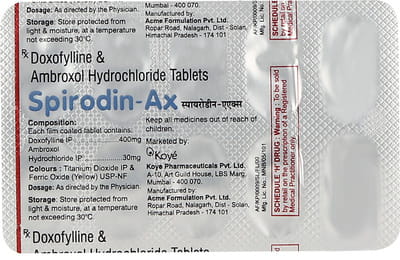 Spirodin Ax Strip Of 10 Tablets
