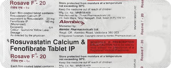 Rosave F 20mg Strip Of 10 Tablets