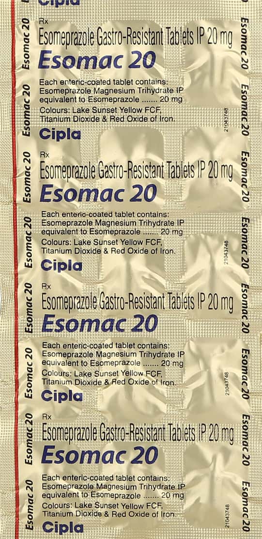 esomac 20mg tablets