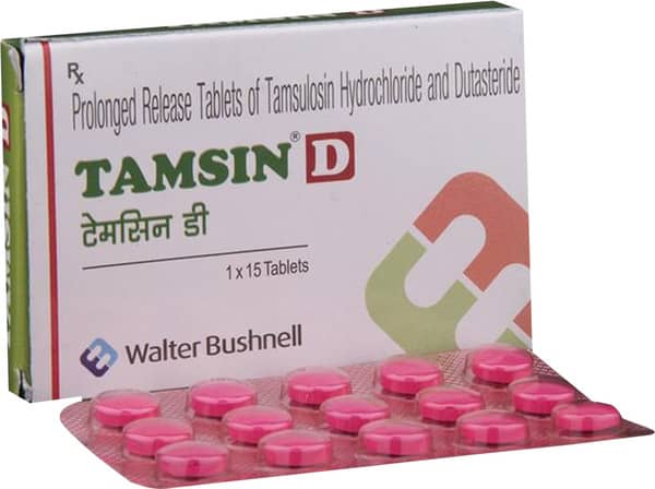 टैम्सिन डी की स्ट्रिप 15 टैबलेट्स