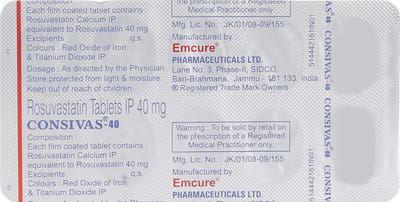 Consivas 40mg Strip Of 10 Tablets