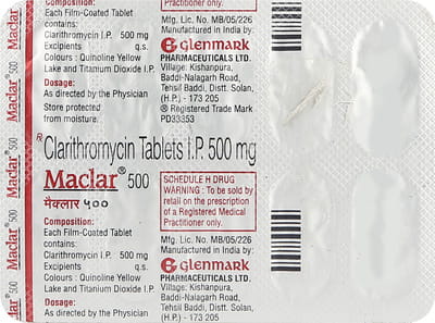 Maclar 500mg Strip Of 10 Tablets
