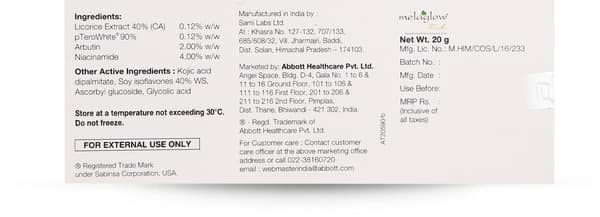 Melaglow Rich Tube Of 20gm Cream