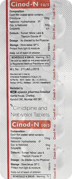 Cinod N 10Mg/5Mg Strip Of 10 Tablets