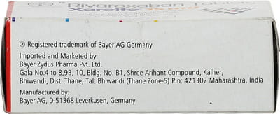 Xarelto 15mg Strip Of 28 Tablets