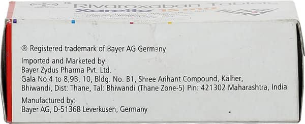 Xarelto 15mg Strip Of 28 Tablets