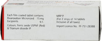 Xarelto 15mg Strip Of 28 Tablets