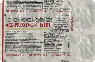 Ace Proxyvon Th 4mg Strip Of 10 Tablets