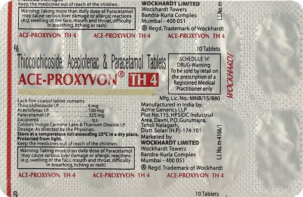 Ace Proxyvon Th 4mg Strip Of 10 Tablets