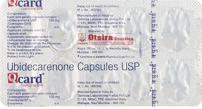 Qcard 100mg Strip Of 10 Capsules