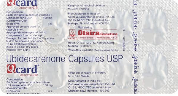 Qcard 100mg Strip Of 10 Capsules