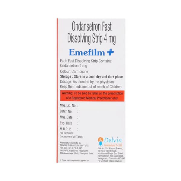 Emefilm 4mg Strip Of 30 Orally Disintegrating Strip
