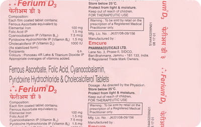 Ferium D3 Strip Of 10 Tablets