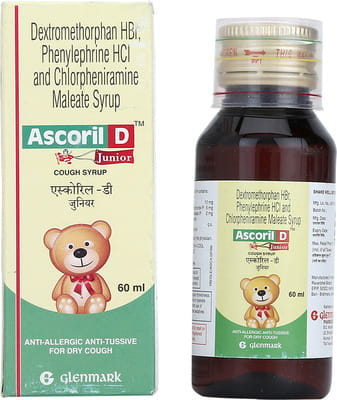 Ascoril D Junior Bottle Of 60ml Syrup