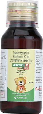 Ascoril D Junior Bottle Of 60ml Syrup