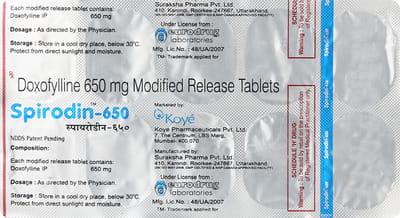 Spirodin 650mg Strip Of 10 Tablets