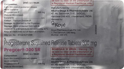 Pregcert Sr 300mg Strip Of 10 Tablets