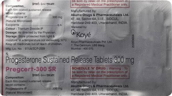 Pregcert Sr 300mg Strip Of 10 Tablets