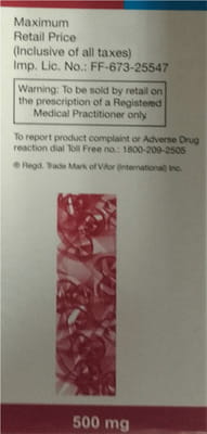 Revofer 500mg Vial Of 10ml Solution For Injection