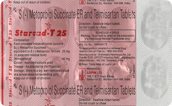 Starcad T 25mg Strip Of 10 Tablets