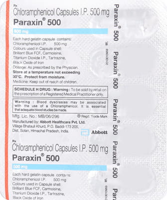 Paraxin 500mg Strip Of 10 Capsules