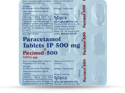 Pacimol 500mg Strip Of 15 Tablets