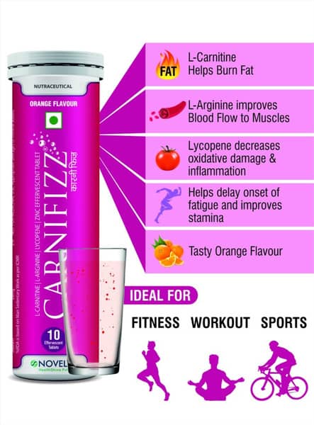 Carnifizz Orange Flavour Bottle Of 10 Effervescent Tablets