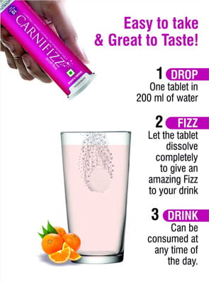 Carnifizz Orange Flavour Bottle Of 10 Effervescent Tablets