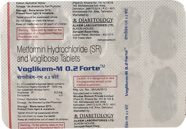 Voglikem M 0.2Mg Forte Strip Of 10 Tablets