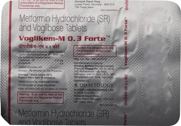 Voglikem M 0.3mg Forte Strip Of 10 Tablets