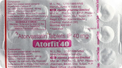 Atorfit 40mg Strip Of 15 Tablets