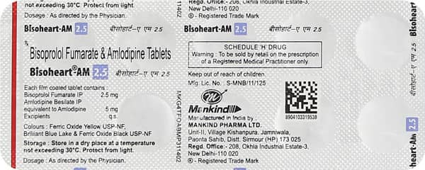 Bisoheart Am 2.5mg Strip Of 10 Tablets