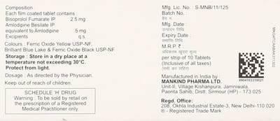 Bisoheart Am 2.5mg Strip Of 10 Tablets