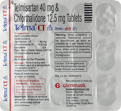 Telma Ct 40/12.5mg Strip Of 15 Tablets