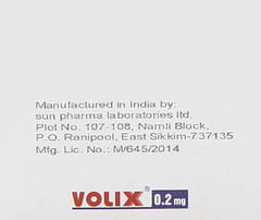 Volix 0.2 MG Tablet (15): Uses, Side Effects, Price & Dosage | PharmEasy