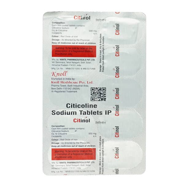 Citinol 500Mg Strip Of 10 Tablets