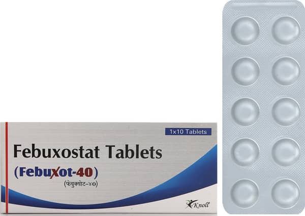Febuxot 40mg Strip Of 10 Tablets (Knoll)
