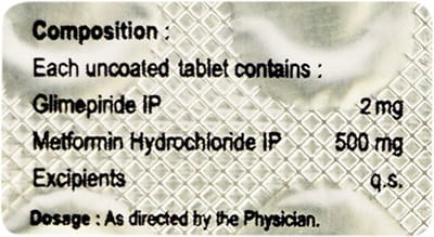 Glimed Mf 2mg Strip Of 10 Tablets