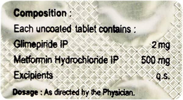 Glimed Mf 2mg Strip Of 10 Tablets