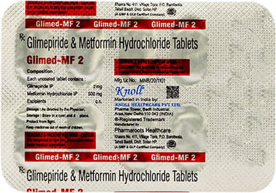 Glimed Mf 2mg Strip Of 10 Tablets