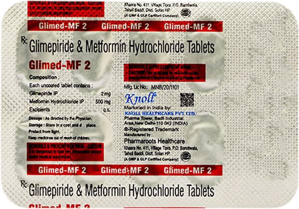 Glimed Mf 2mg Strip Of 10 Tablets