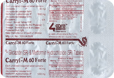 Carryl M Forte 60 Strip Of 10 Tablets