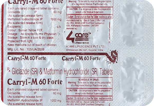 Carryl M Forte 60 Strip Of 10 Tablets