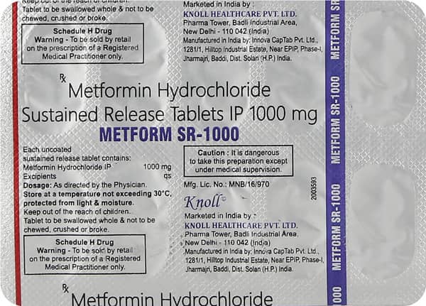 Metform SR-1000 Tablet