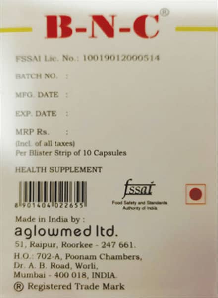 New Bnc Strip Of 10 Capsules