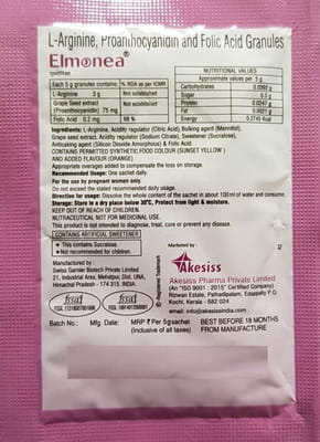 Elmonea Orange Flavour Sugar Free Sachet Of 5gm Granules