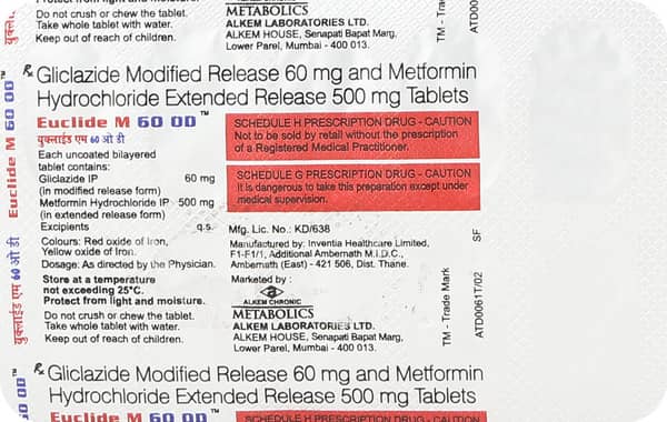 Euclide M Od 60mg Strip Of 10 Tablets