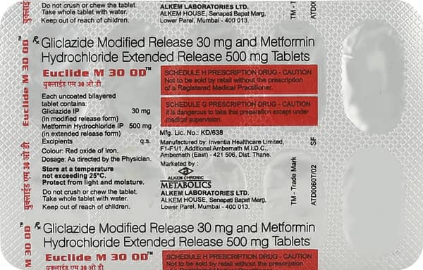 Euclide M Od 30mg Strip Of 10 Tablets
