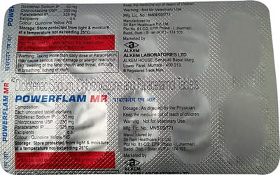 Powerflam Mr Strip Of 10 Tablets