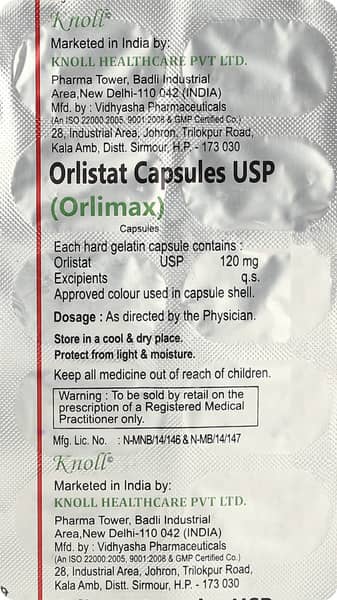 Orlimax 120mg Strip Of 10 Capsules